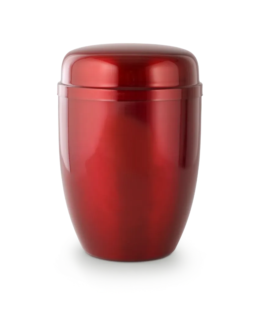 Stahlurne "Cestal", rot glänzend